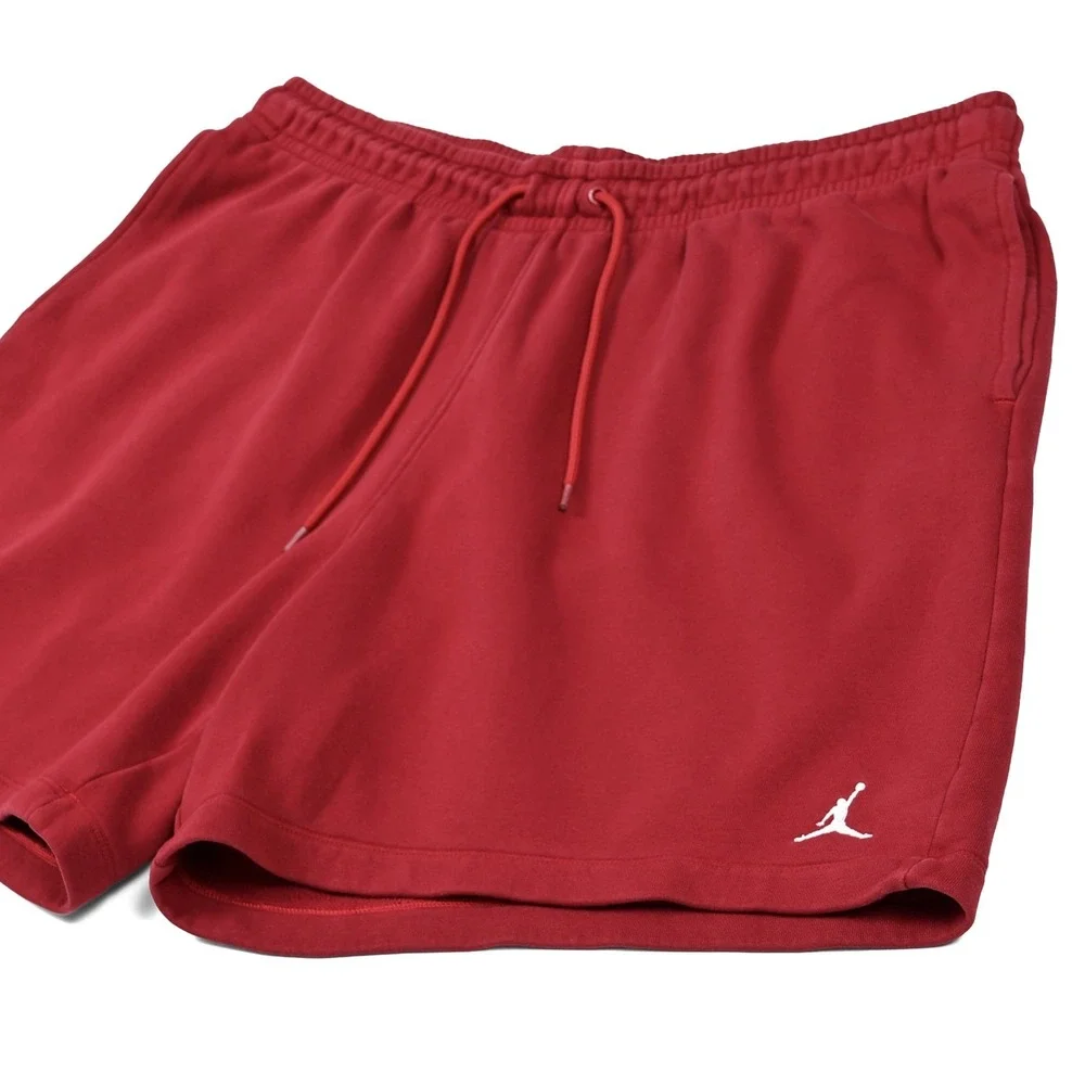 Jordan Sweat Shorts Mens 2XL Red Fleece Jumpman Lounge Pockets FV7285-687 Casual
